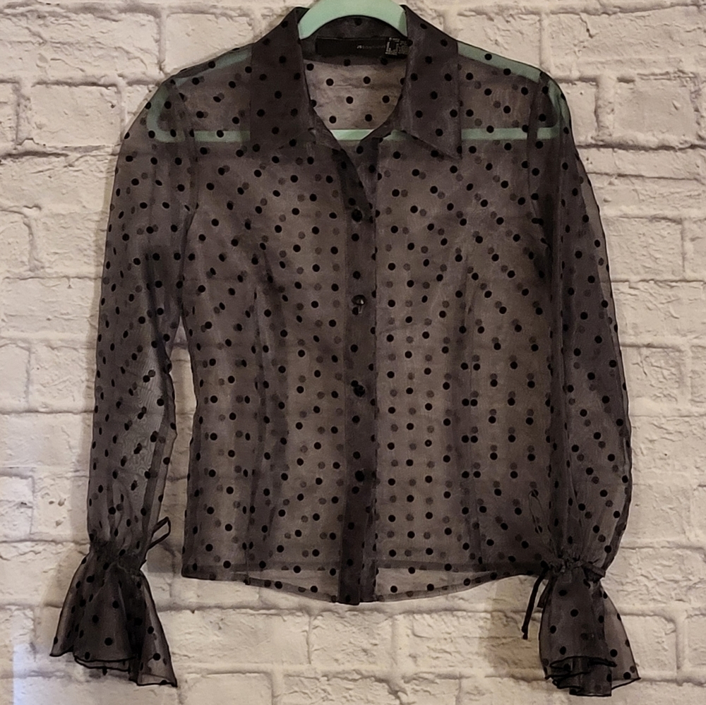 NWOT Gorgeous JS Boutique Polka Dot Blouse